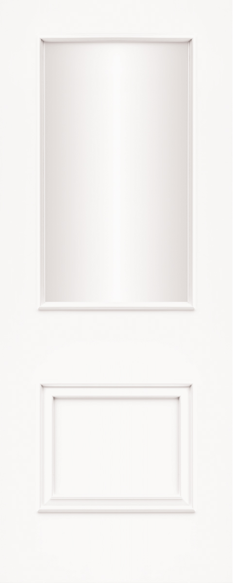 Athens Deluxe Primed 2 Panel Glass Clear door