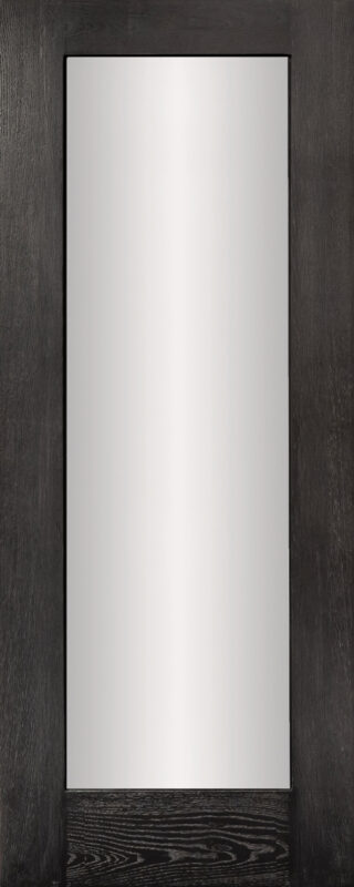 Beaumont 1 Panel Authentic Oak Black Veneer Glass Clear door