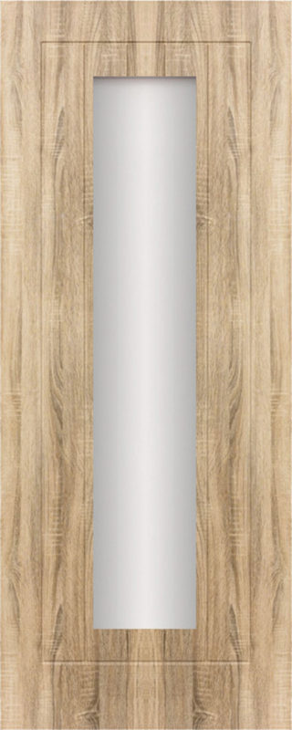 Boston Oak Nevada Sheeted Glass Clear door