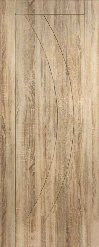 Boston Oak Portroe Grooved Curved door