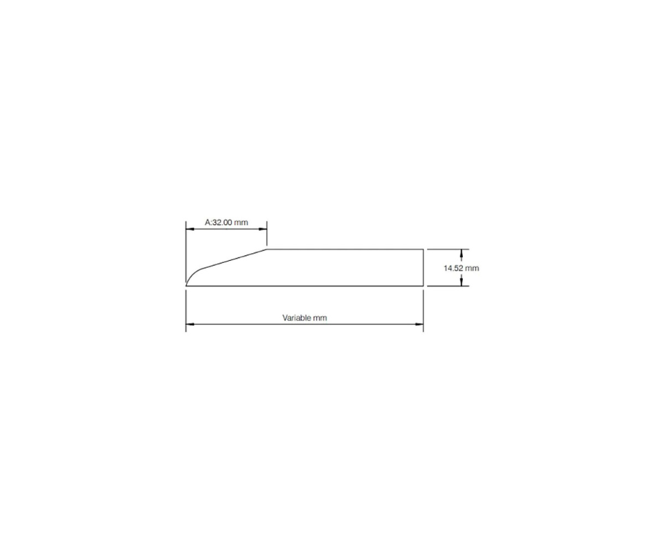 Chamfered skirting profile alt