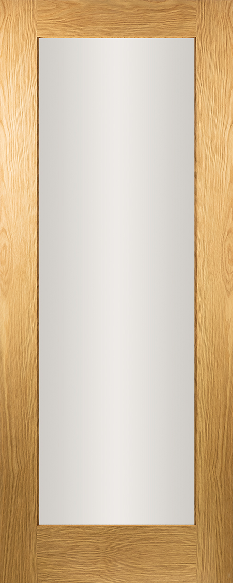 Cheshire Oak 1 Panel Shaker Glass Clear door