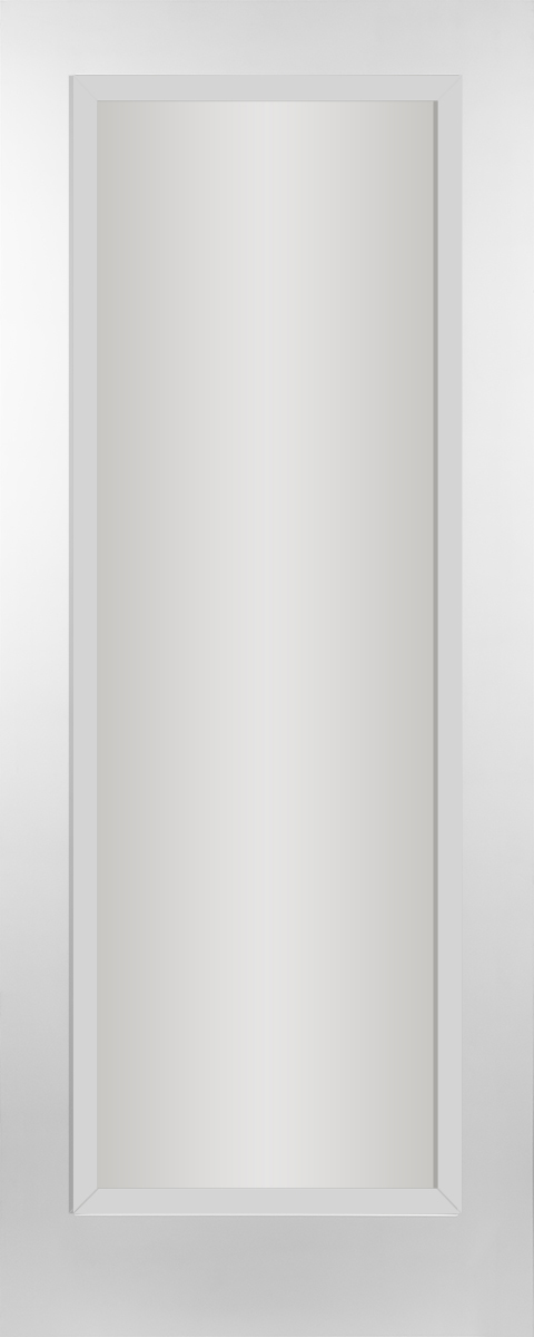 Cheshire 1 Panel Shaker Etched Glass Clear Border door