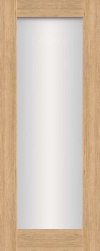 Cheshire Natural Oak 1 Panel Shaker Glass Clear door