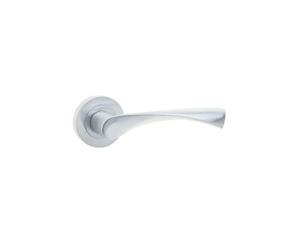 Comet lever handle, satin chrome