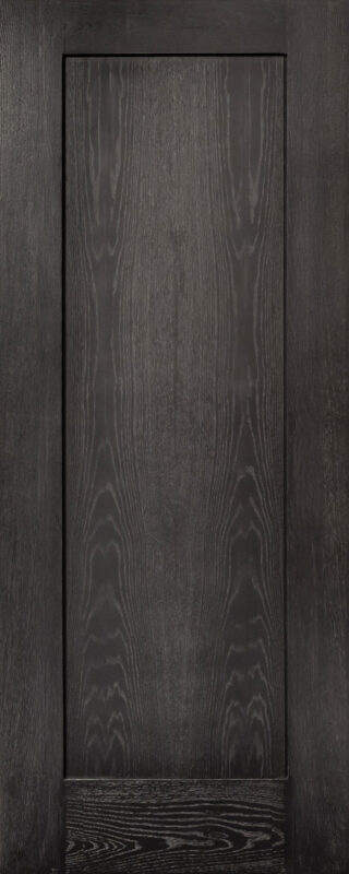 Dallas 1 Panel Black Veneer Solid door