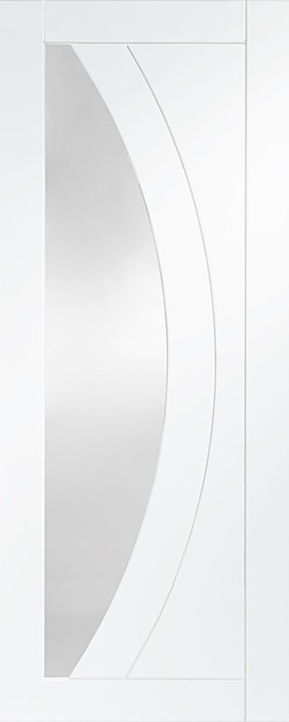 Lismore Grooved Curved Clear Glass door