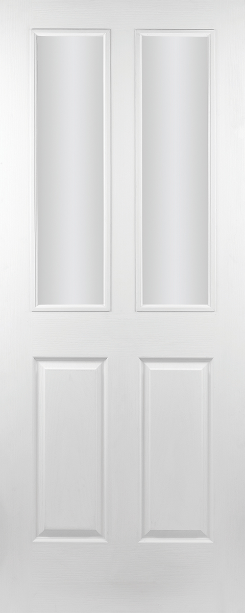 Regency 2 Panel 2 Glass Wood Grain Clear door